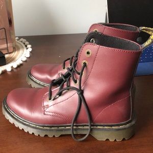Red Doc Marten Boots